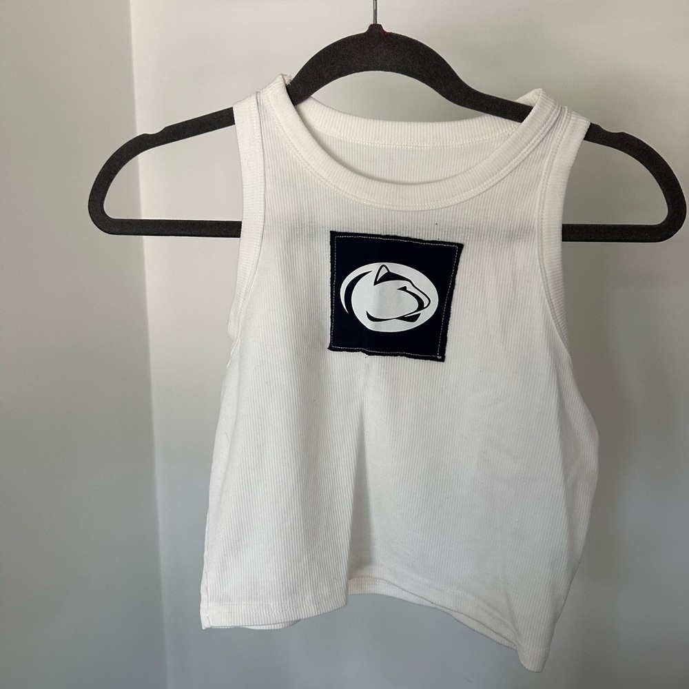 White Patchwork Penn State Tank top